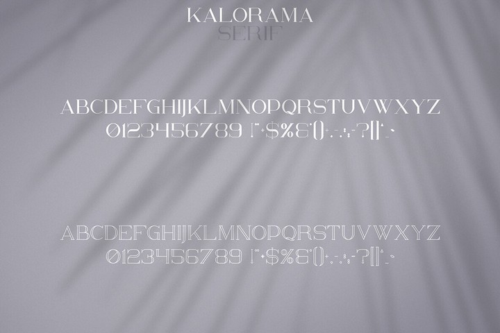 Пример шрифта Kalorama Outline